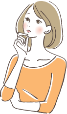 悩む女性のイラスト