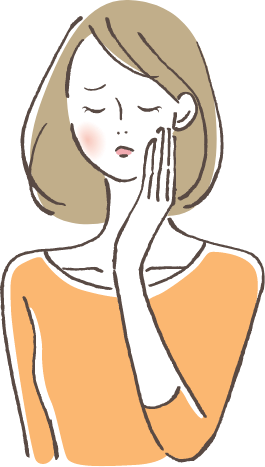 悩む女性のイラスト